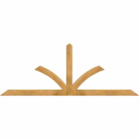 Ekena Millwork Richland Rough Sawn Timber Gable Bracket, Western Red Cedar, 96"W x 36"H x 4"D x 4"F, 9/12 Pitch GBW096X36X0404RIC00RWR